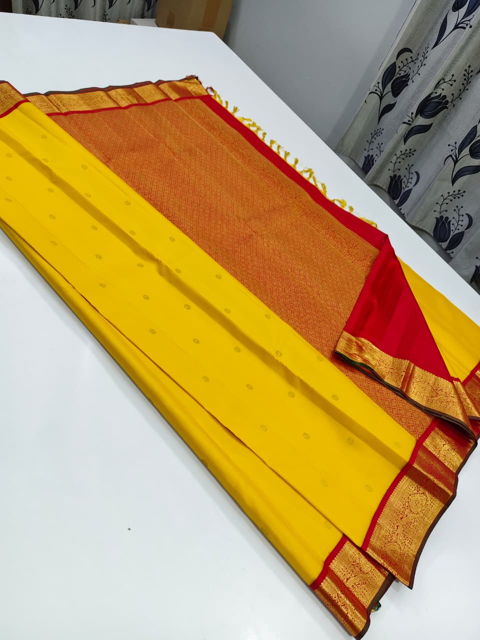 Yellow Kanchipuram Silk Sarees