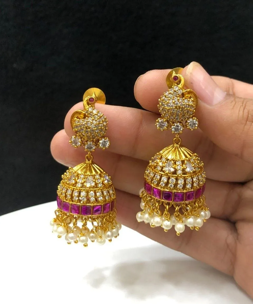 Peacock Jhumkas