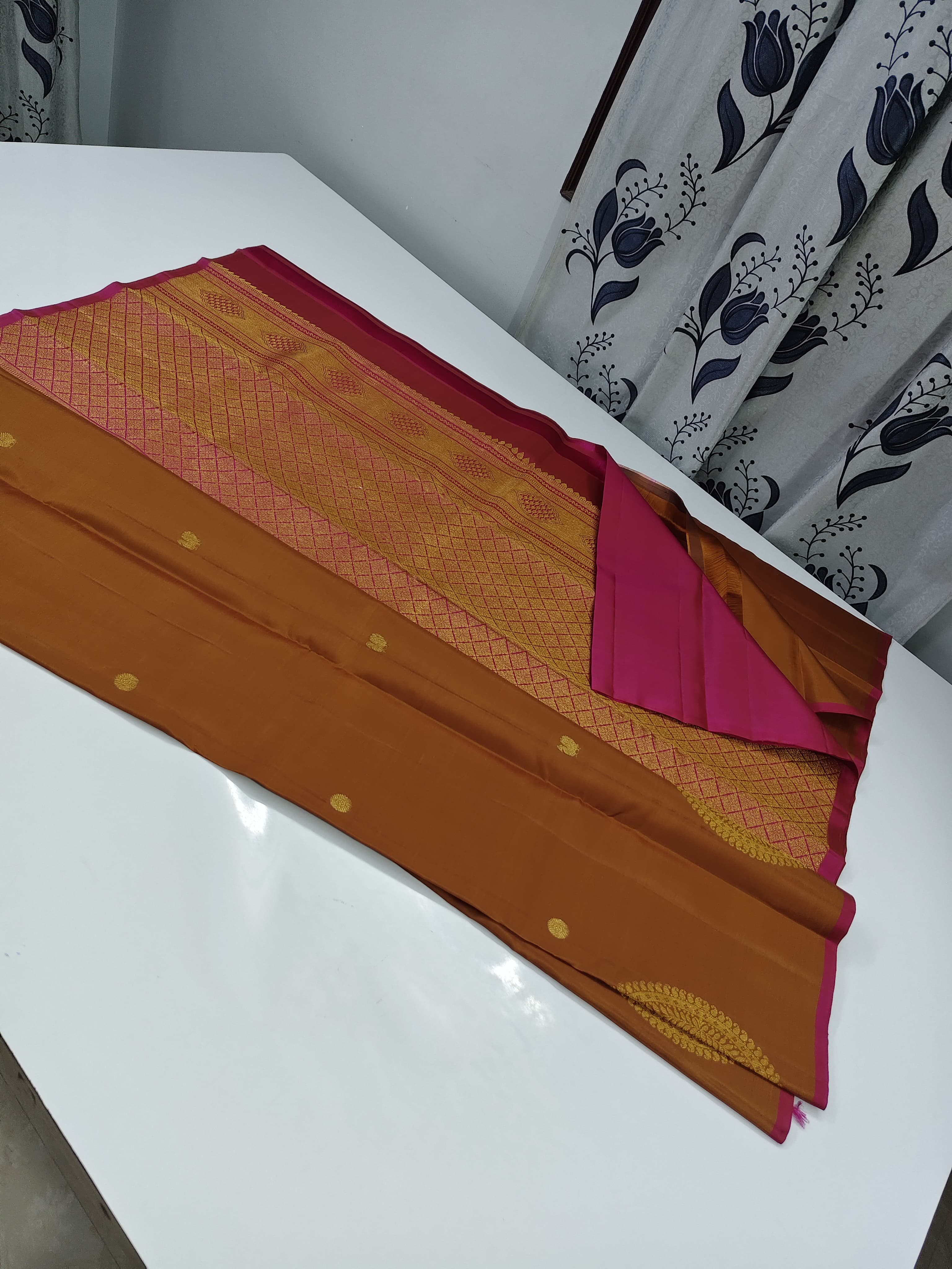 Dark Brown Kanchipuram Silk Sarees
