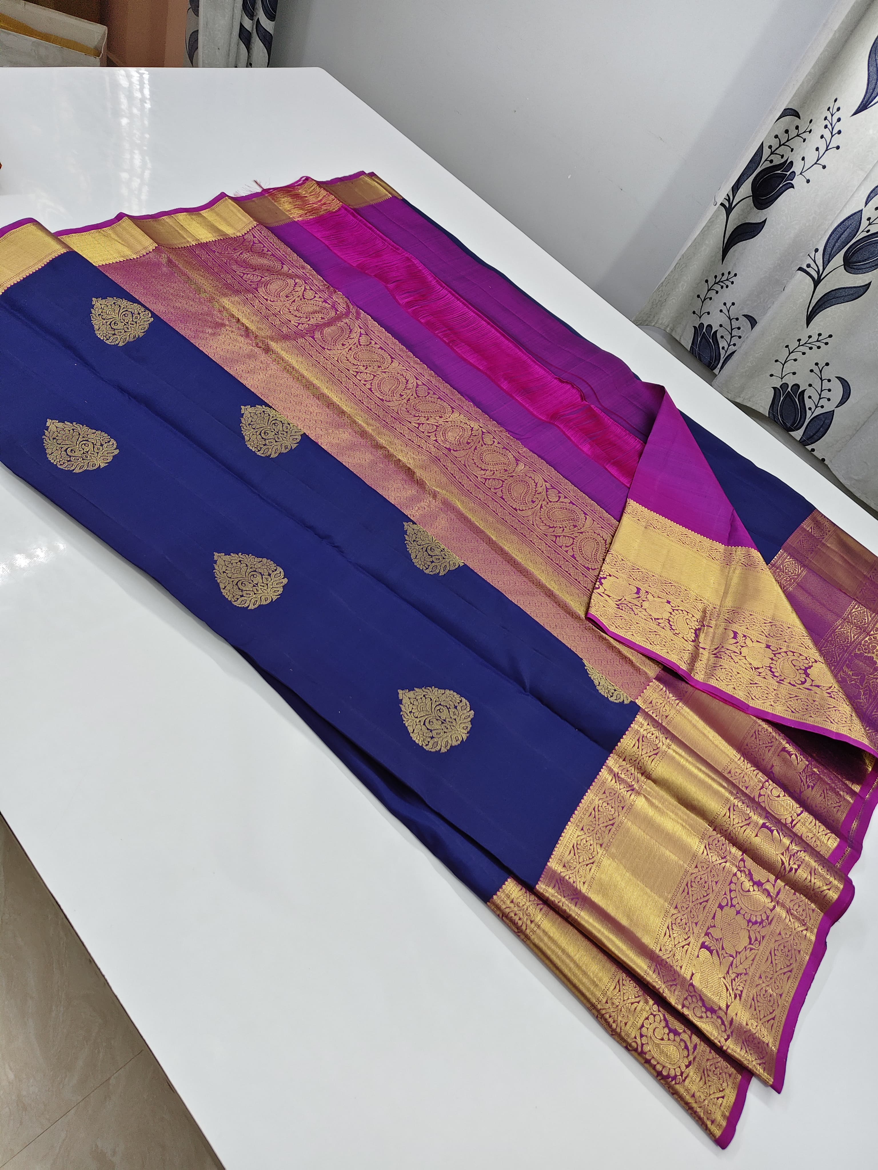 Blue Kanchipuram Silk Saree