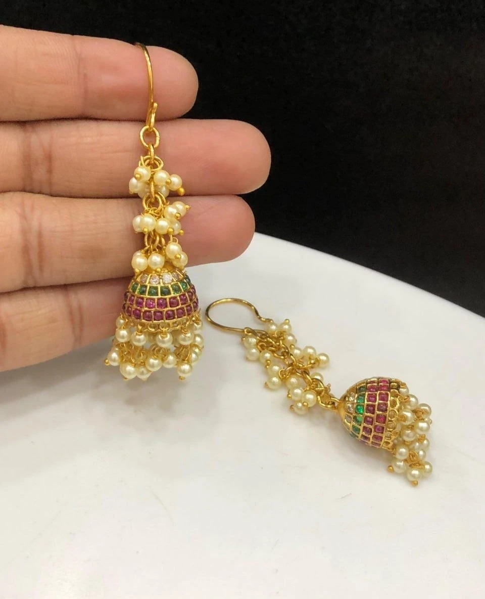 Kemp Stone Long Jhumkas