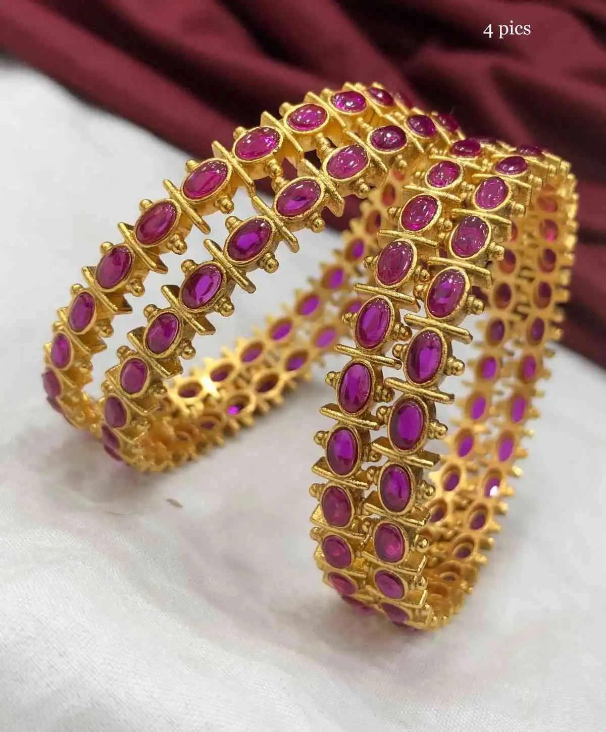 Ruby Stone Bangles