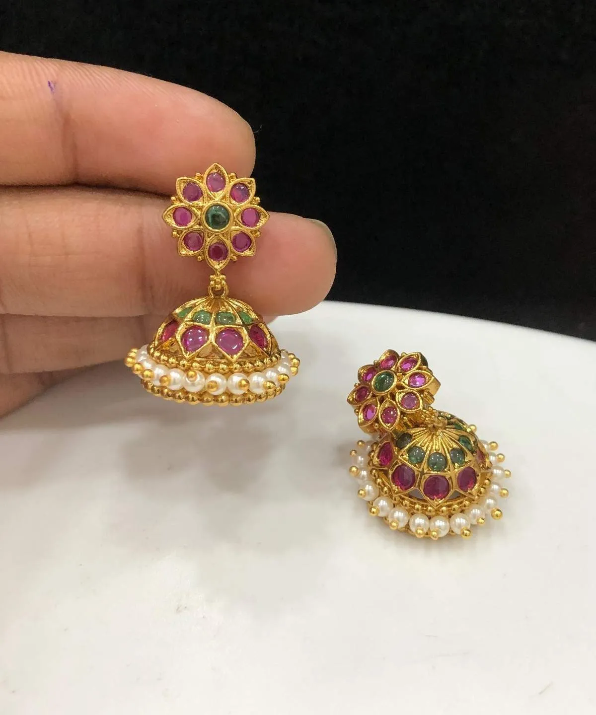 Stone Jhumkas