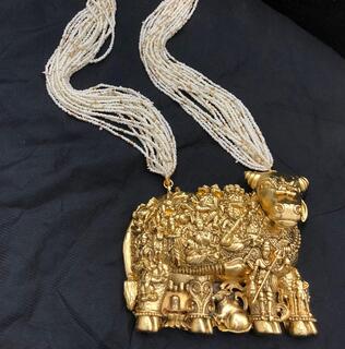 Divine Kamdhenu Temple Jewelry Set