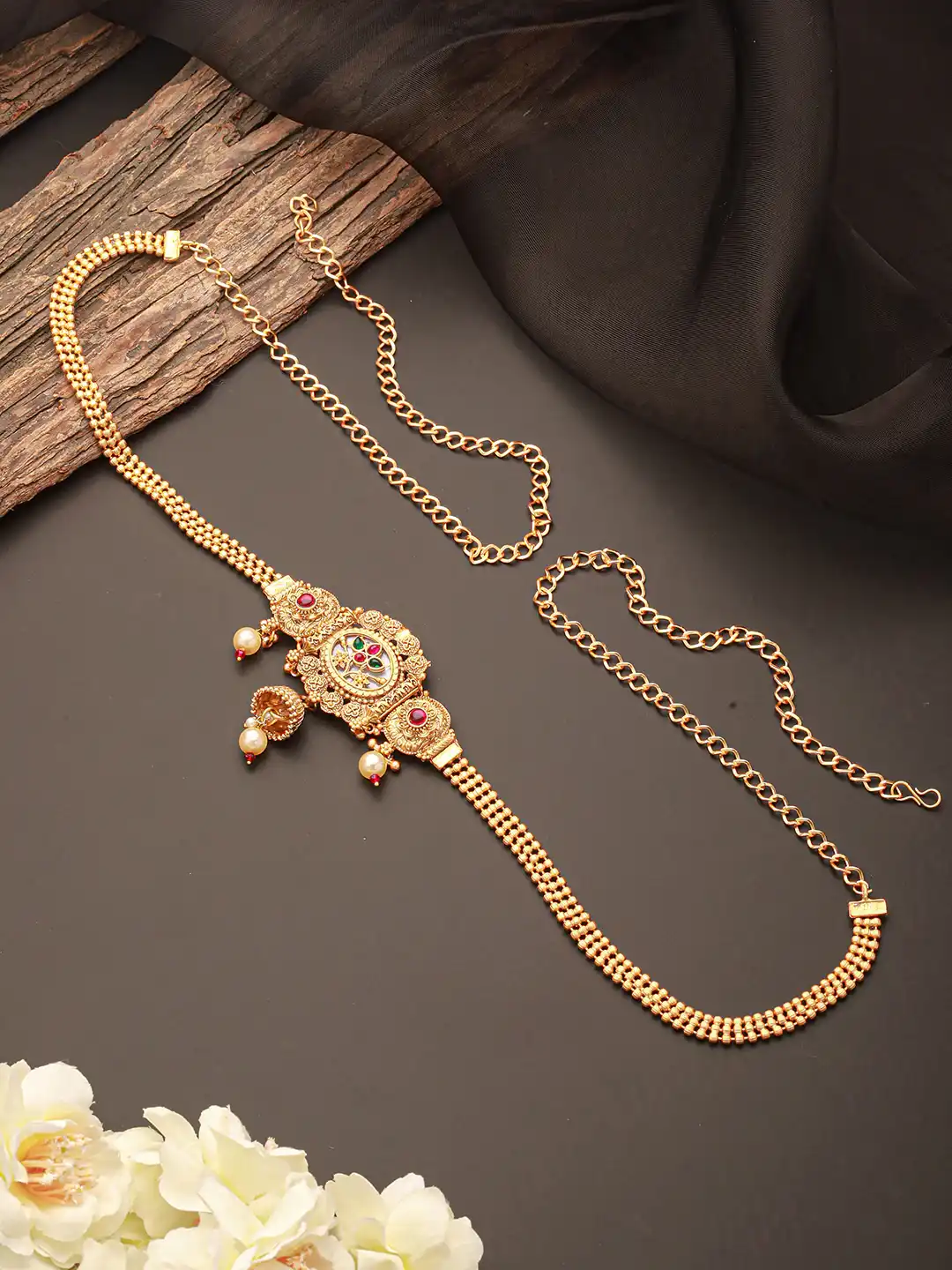 Gold Plated Kemp Studded Hipchain
