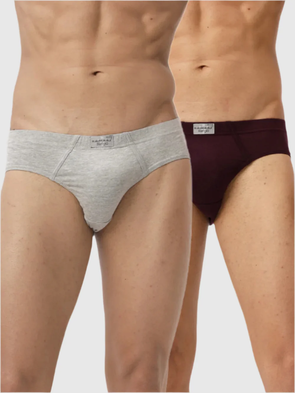 Men 100% Combed Cotton Black Outer Elastic Brief Suriya