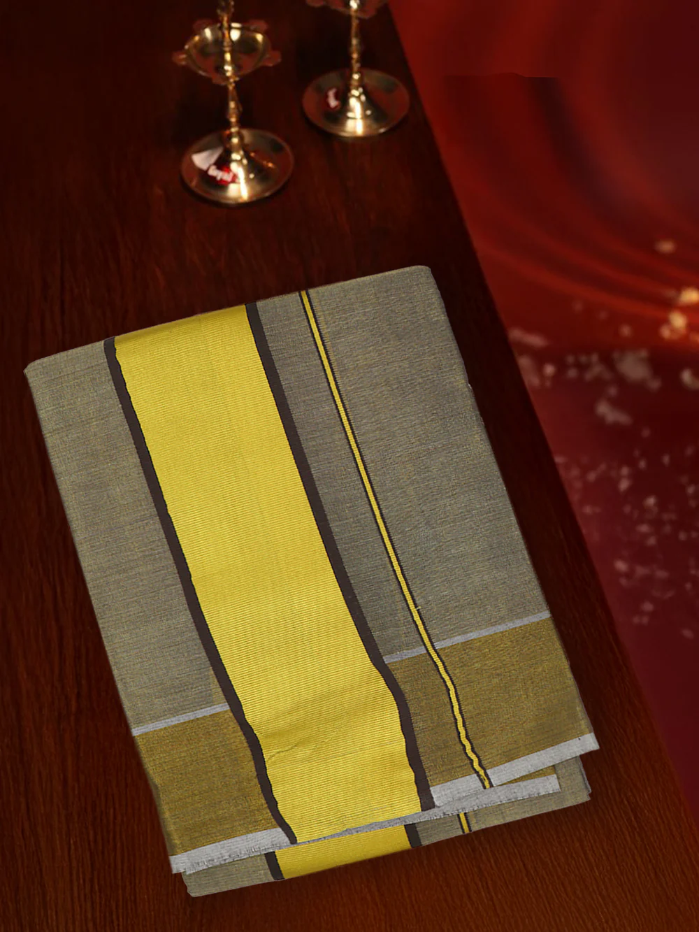Men Tissue Gold Jari Border Panchakacham
