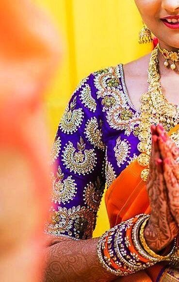 Bridal Aari Work Designer Blouse Hand Work