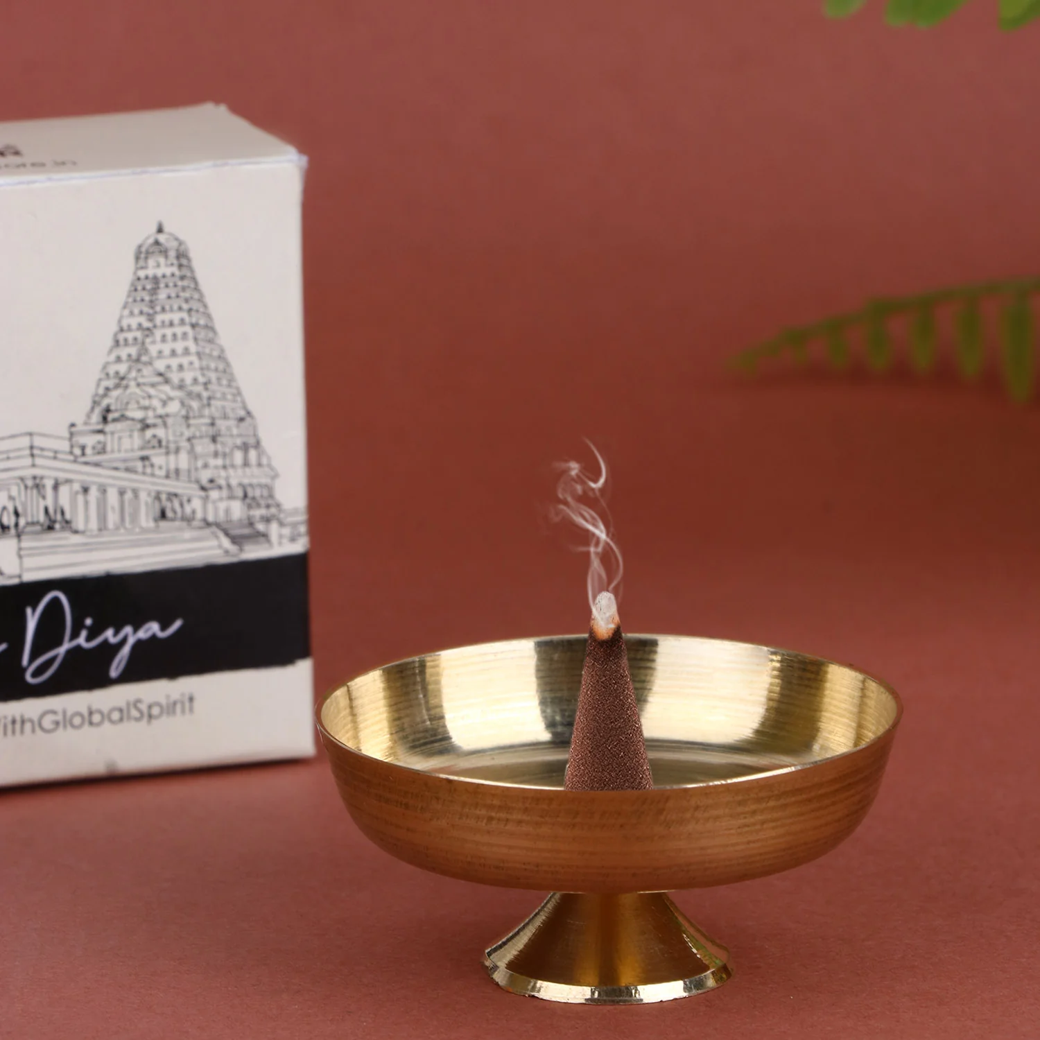 1 Inch Brass Dhoop Candle Stand
