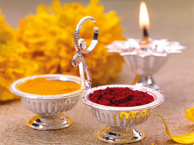 Traditional Kumkum Haldi Holder