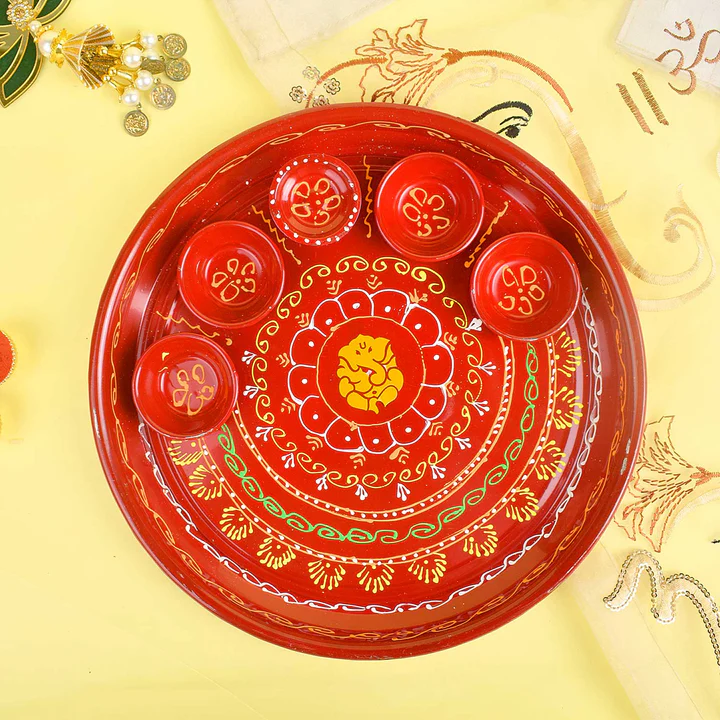 10 Inch Stainless Steel Aarti Thali Set