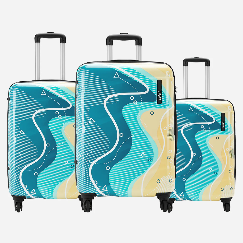 Safari Coastline Set of 3 Printed Trolley Bags