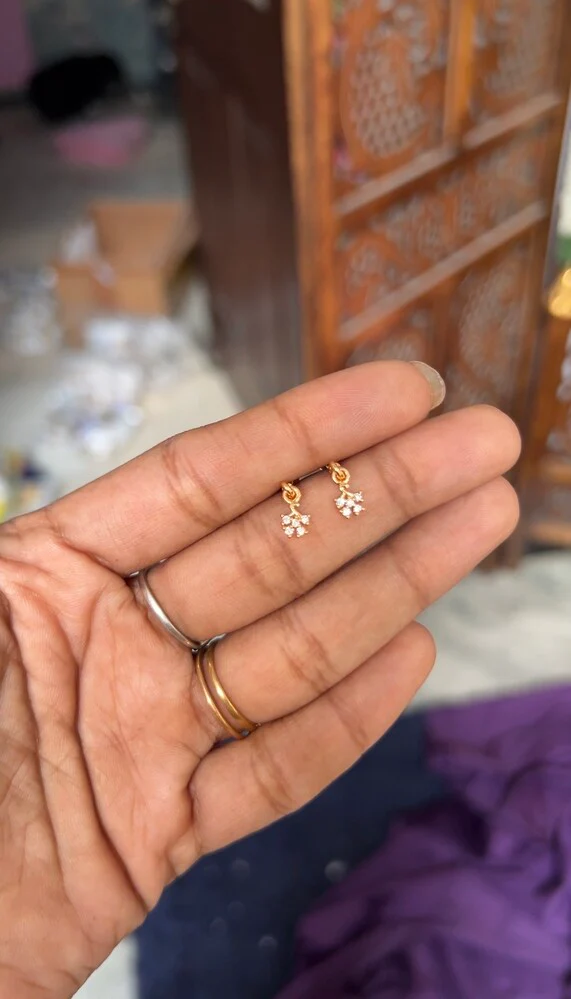 Bugadi Earrings - Floral 6 Stone