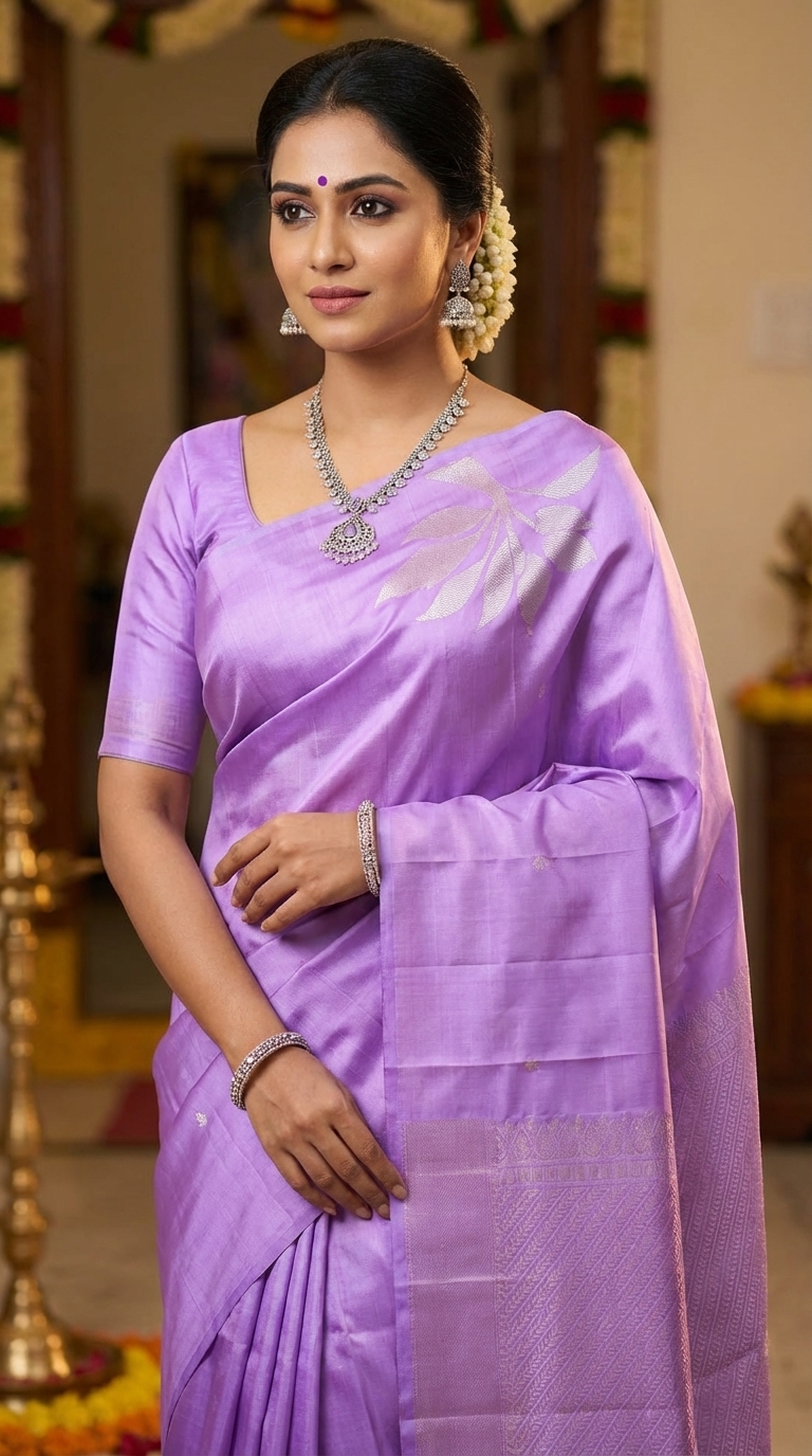 Purple Kanchipuram Silk Sarees