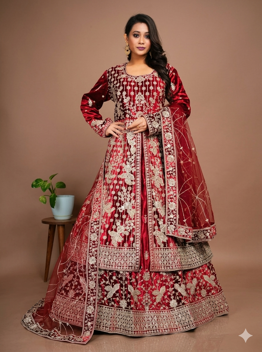 Premium Wedding Collection Gown With Rich Sequin Detailing
