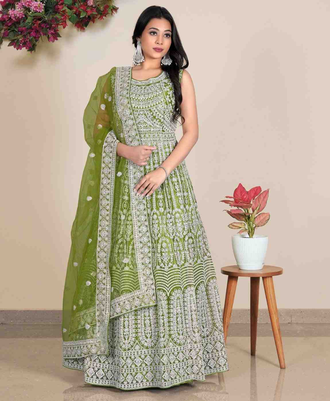 Luxury Floor Length Ethnic Gown With Stylish Flared Design