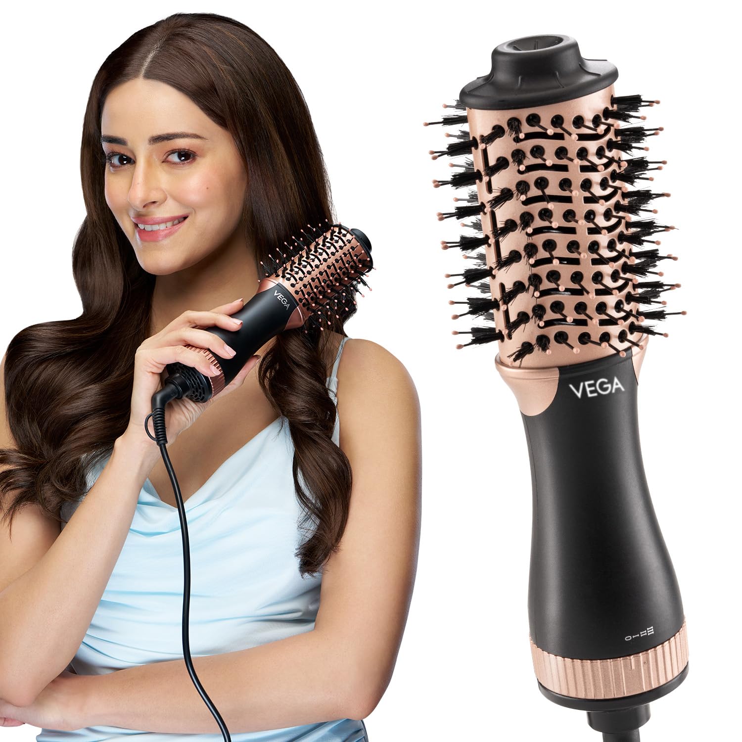 VEGA Litstyle Volumizer Hair Blow Dryer Brush Speed Settings, 360° Airflow Vent