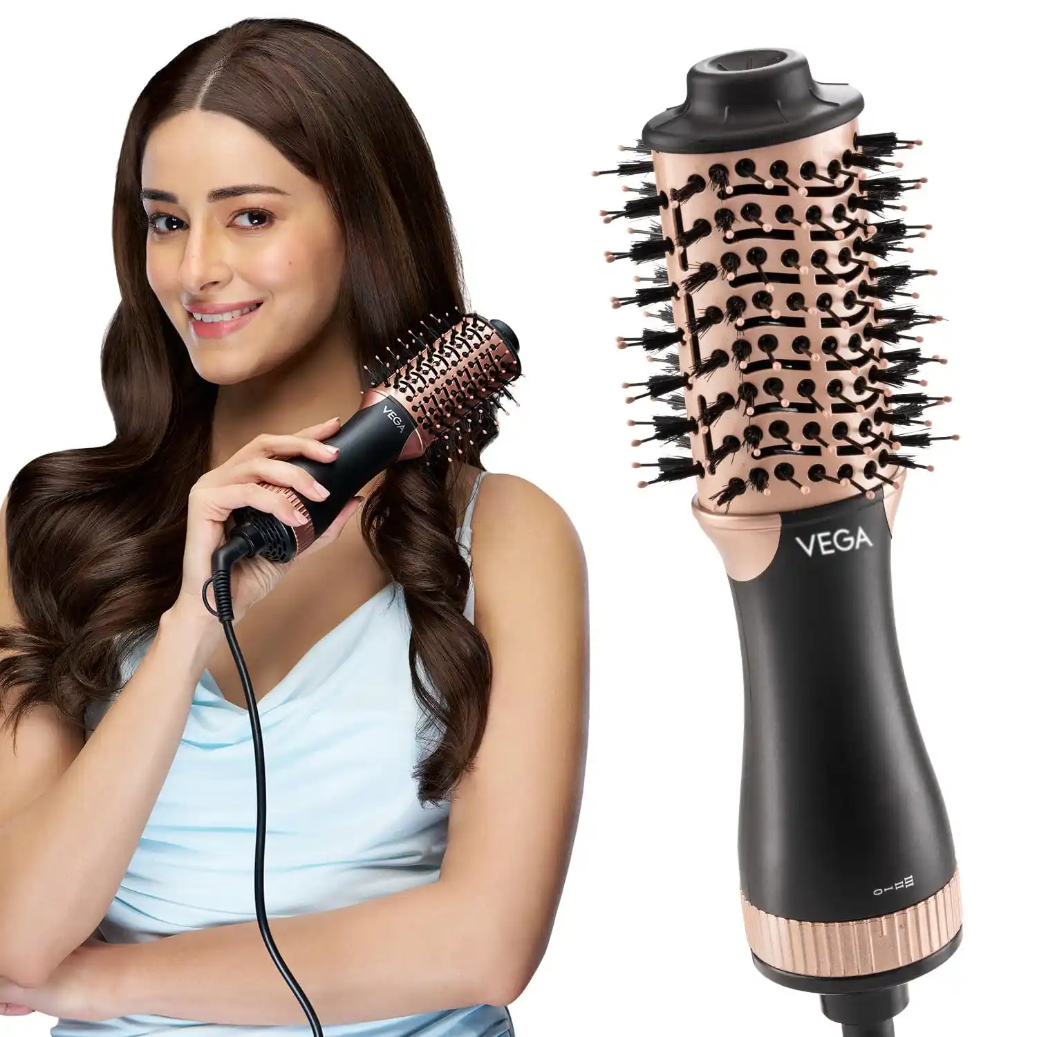 VEGA Litstyle Volumizer Hair Blow Dryer Brush Speed Settings, 360° Airflow Vent