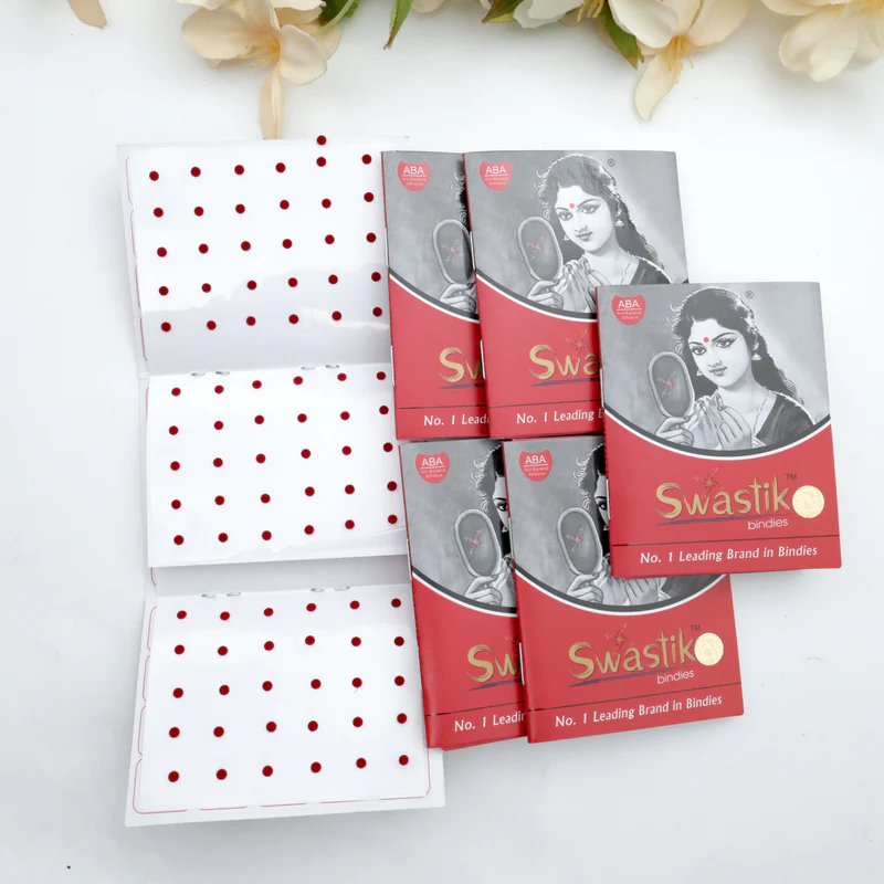 Plain Round Maroon Bindi Sheets - Size 3mm