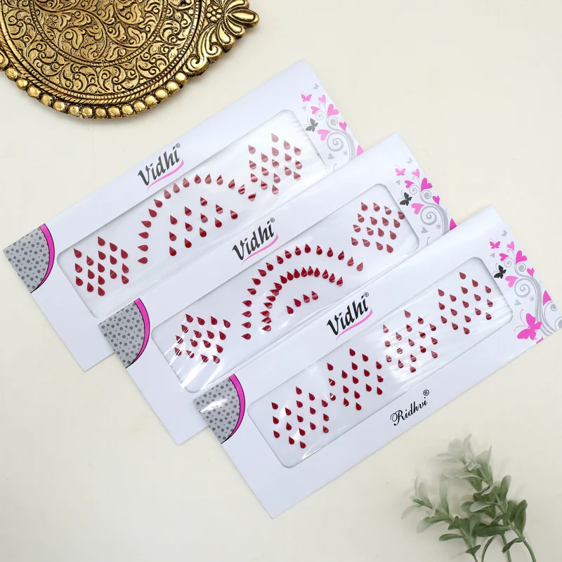 Maroon Plain Short Tilak Sticker Bindis
