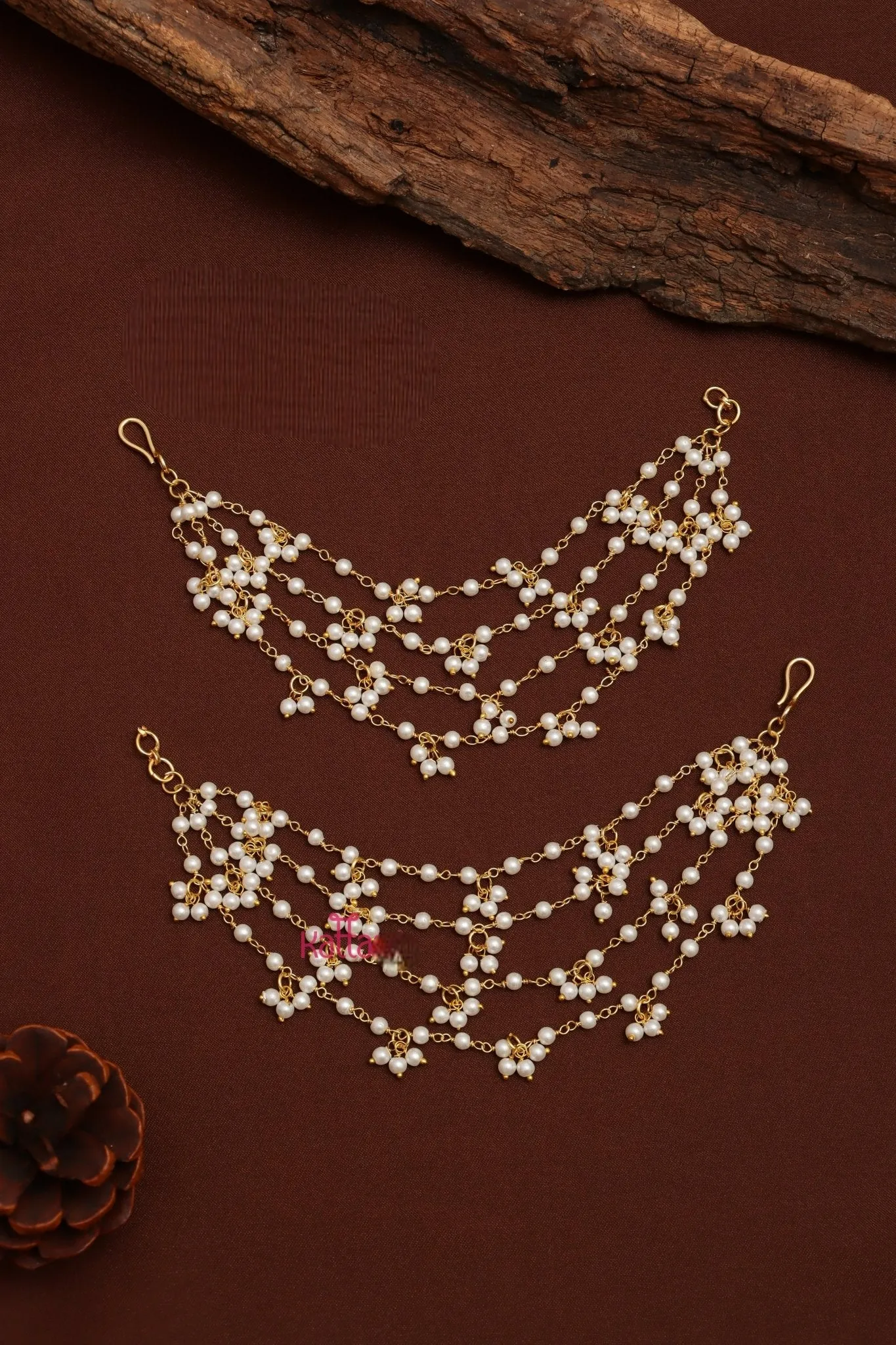 Four Layered Pearl Earchain