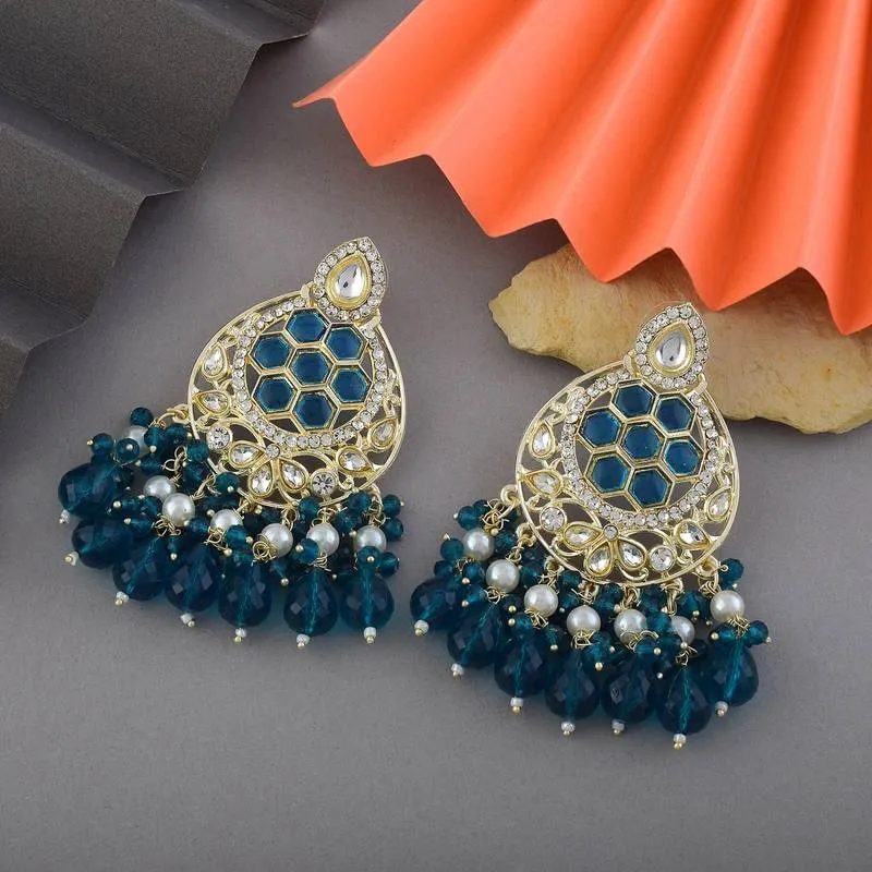 Rama Green Chandbali Earrings