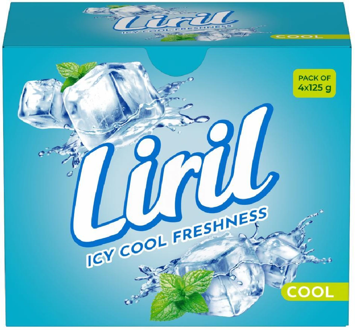 Liril Cool Bathing Bar Feel the Burst of Icy Cool Freshness 4x125g