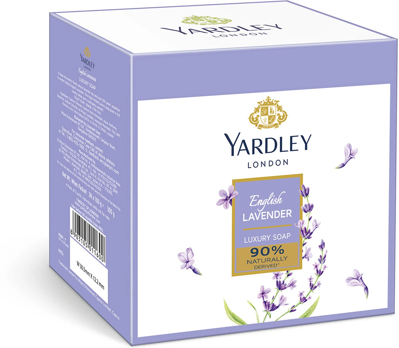 Yardly London English Lavender Bathing Luxury Soap for women - 3x100