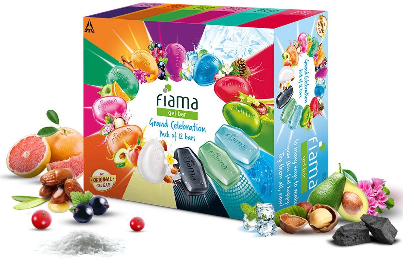 Gel Bathing Bar Grand Celebration Pack with 12 Unique Gel Bars - 125g