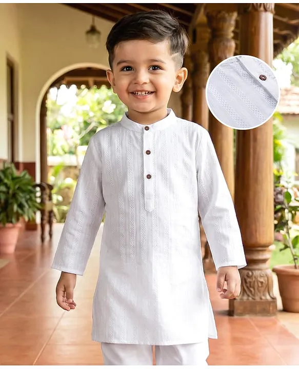 Kids White Kurta