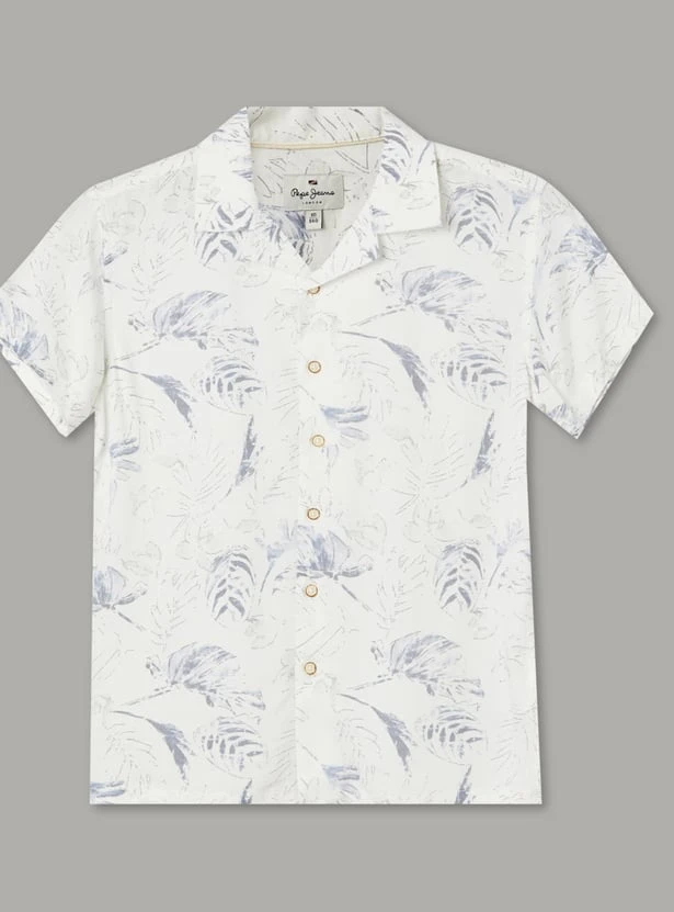PEPE JEANS Boys Foliage Print Shirt