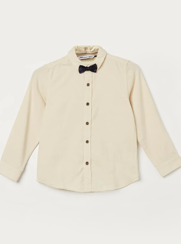 FAME FOREVER Boys Corduroy Shirt with Bow