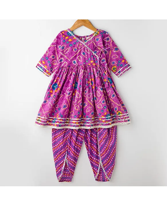 Kids Pink Printed Co-ord Set