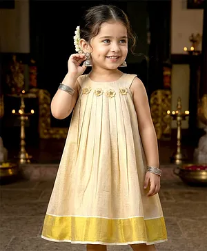 Kids Golden Traditional Dress