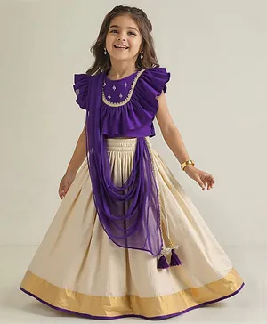 Kids Purple Ethnic Gown