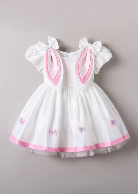 Bow Bunny Applique Butterfly Dress