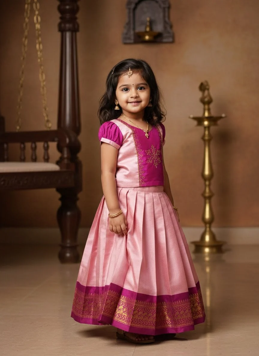 Purple Pink Designer Minipattu