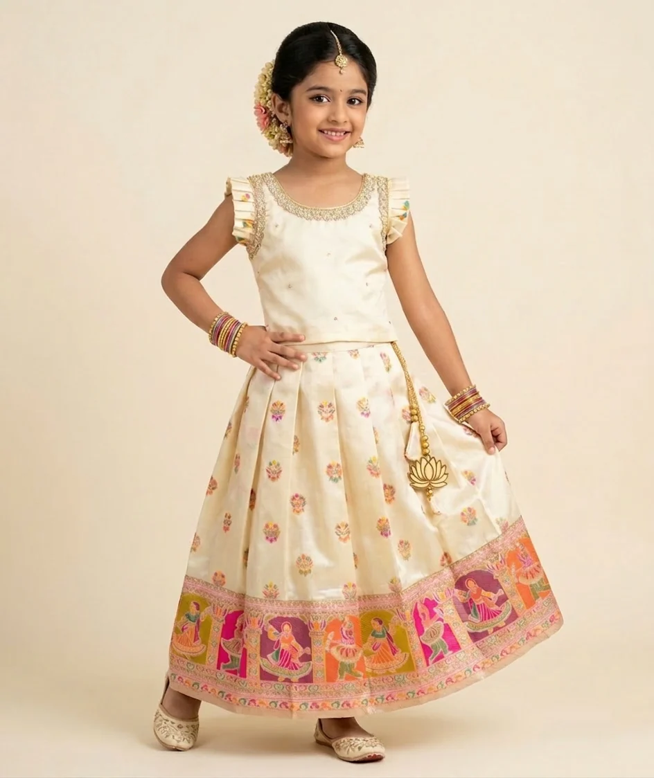 Half White Designer Minipattu