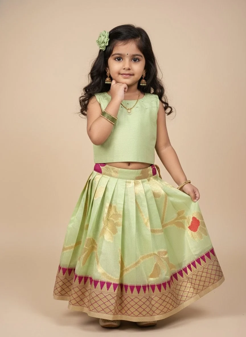 Pista Green Designer Minipattu