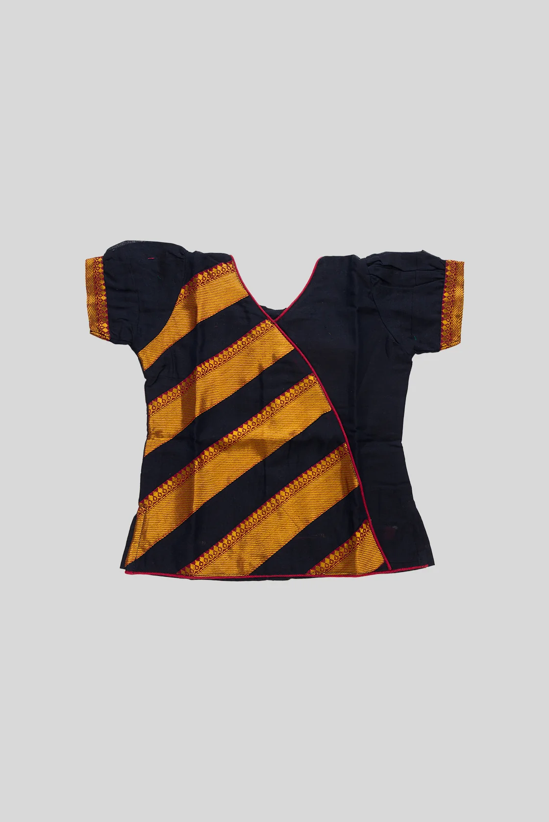 Black Readymade Cotton Pavadai Set