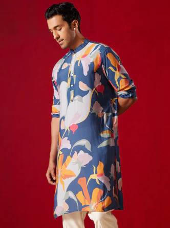 Jacquard Pattern Kurta Set