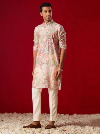 Party Wear Embroidered Kurta Set