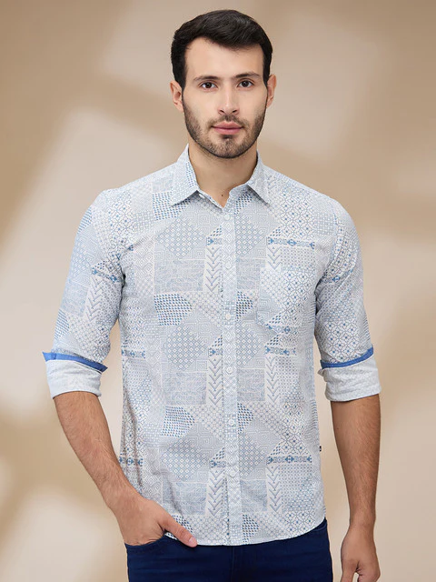 Contrast Collar Designer Shirt
