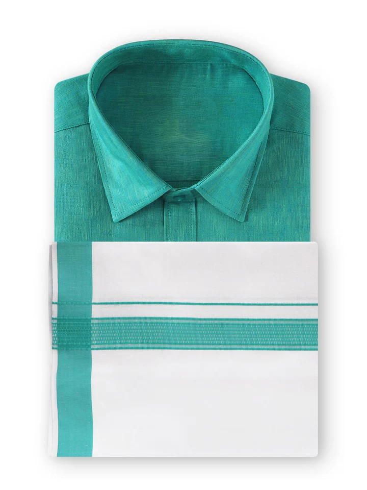 Silk Finish Dhoti Shirt Set