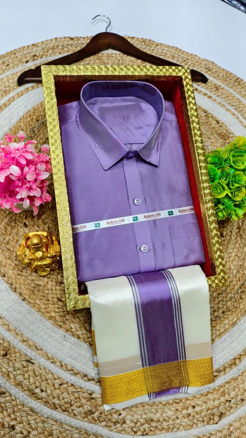 Classic Ethnic Veshti Shirt Set