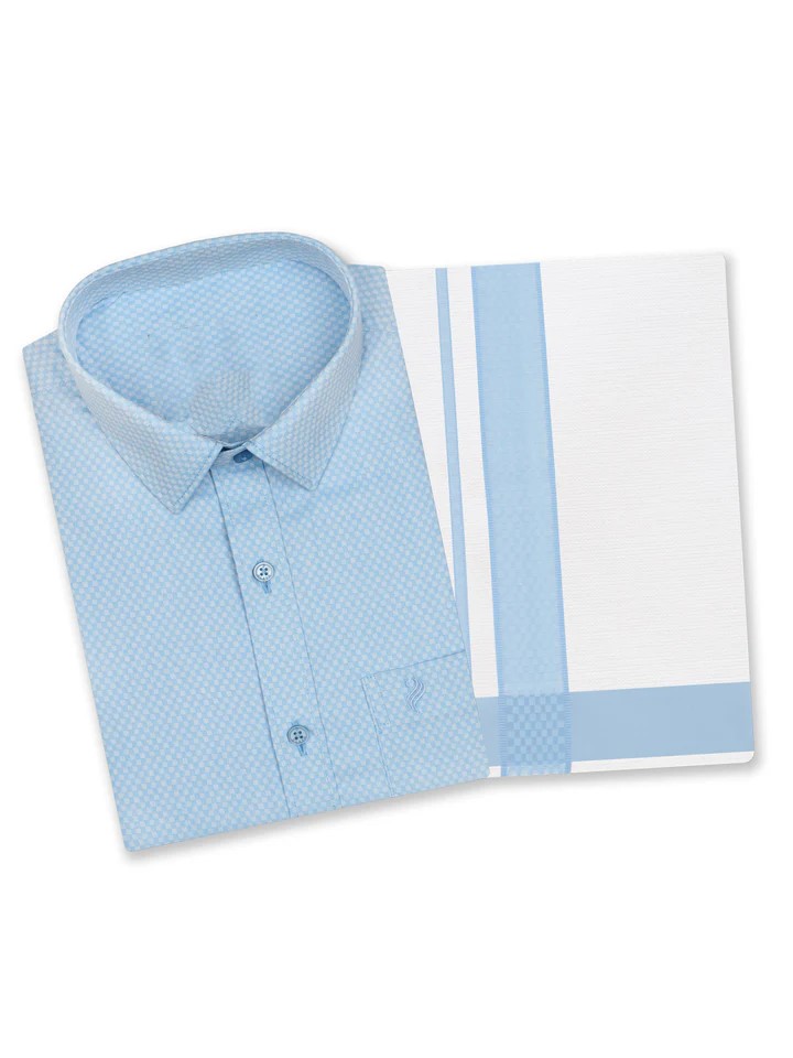 Silk Blend Dhoti Shirt Combo