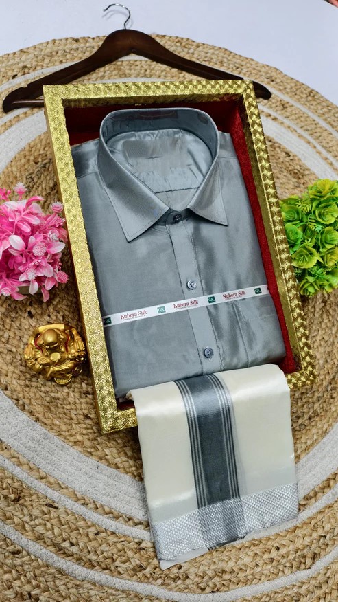 Premium Cotton Veshti Shirt Set