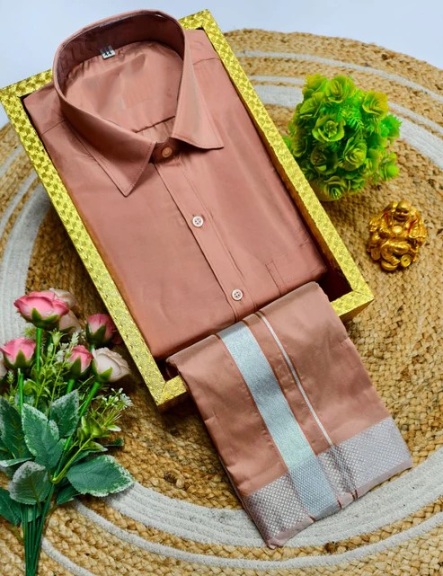 Soft Fabric Veshti Shirt Set