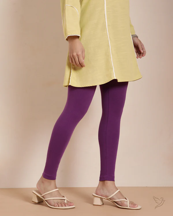 Cotton Ankle Legging Vapour Violet