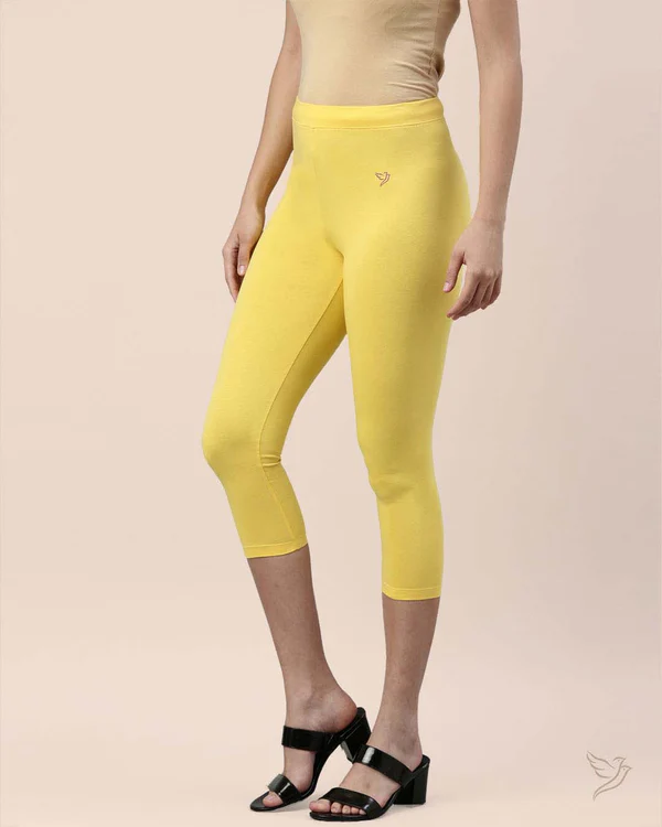 Cotton Capri Legging Mari Gold